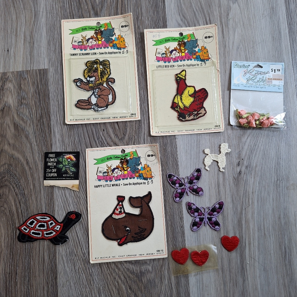 Bundle Of Vintage Sew On Patches. Little Golden‎ Books